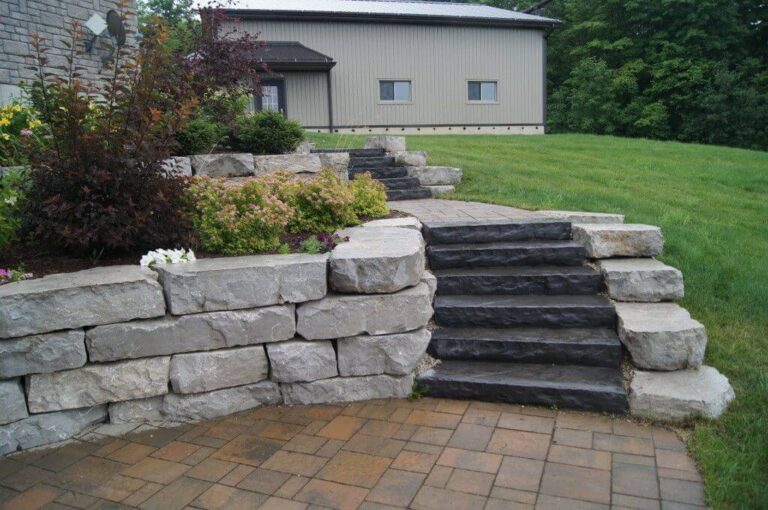 Concrete Rubble Retaining Wall Construction In Wellington